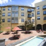 Post Addison Circle Apartments Courtyard