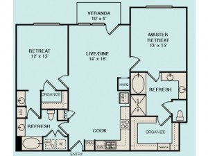 Allegro Addison Circle Apartments Floor Plan