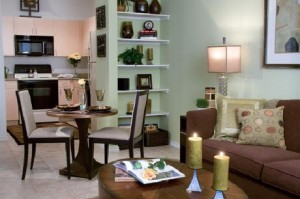 Post Addison Circle Apartments Living Room