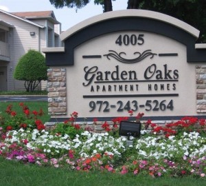 Garden Oaks Apartment Sign