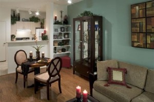 Post Addison Circle Apartment Living Room 1