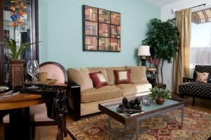 Post Addison Circle Apartment Living Room 2