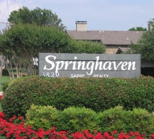 Springhaven Apartment Sign
